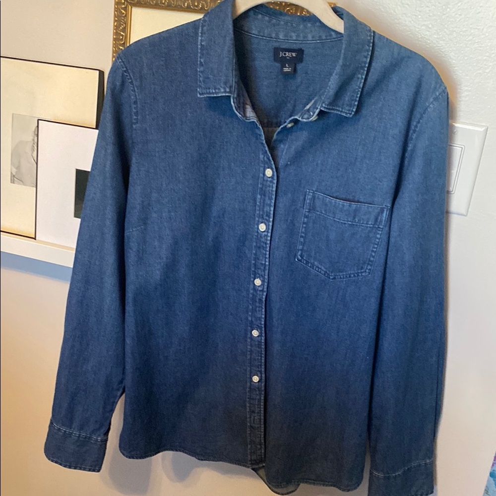 J Crew Women’s Denim shirt from size Large